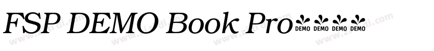 FSP DEMO Book Pro字体转换 FSP DEMO Book Pro字体转换
